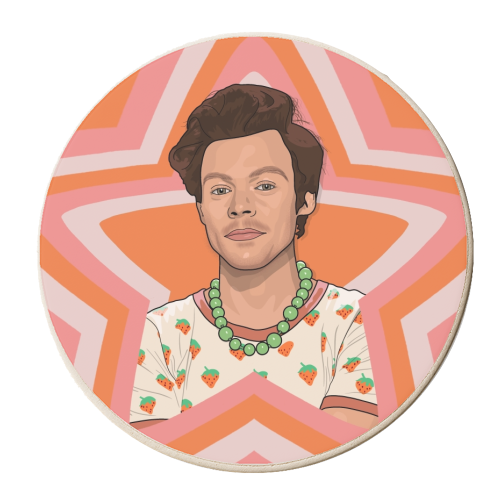 Musical stars Harry Orange - personalised beer coaster by The Girl Next Draw