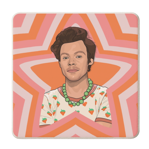 Musical stars Harry Orange - personalised beer coaster by The Girl Next Draw