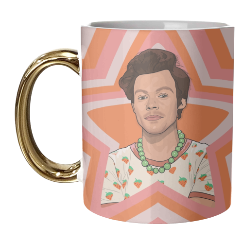 Musical stars Harry Orange - unique mug by The Girl Next Draw