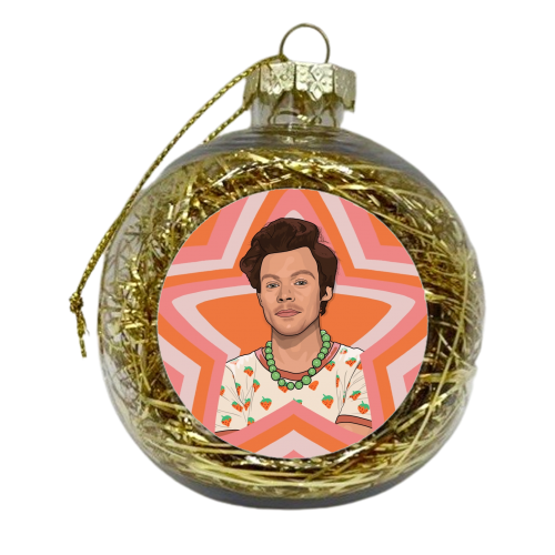 Musical stars Harry Orange - xmas bauble by The Girl Next Draw
