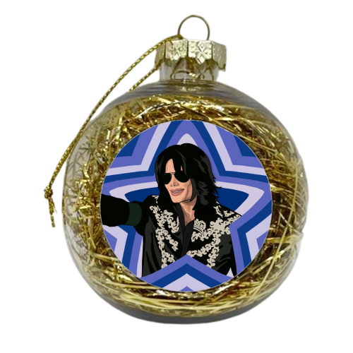 Musical stars Michael Jackson - xmas bauble by The Girl Next Draw