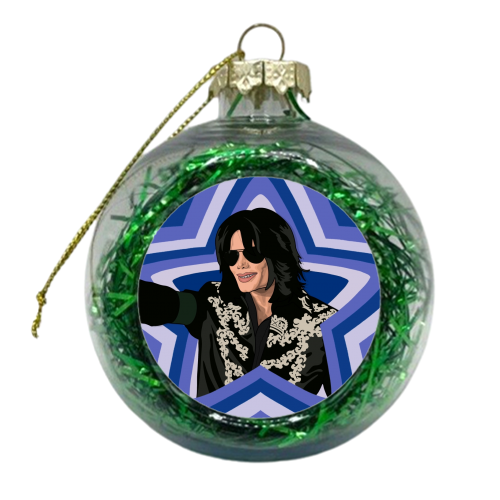 Musical stars Michael Jackson - xmas bauble by The Girl Next Draw