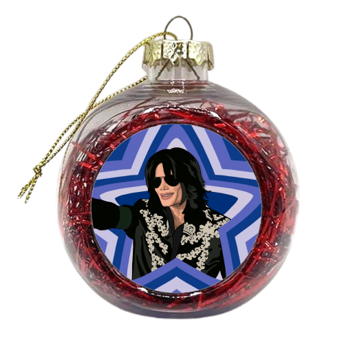 Musical stars Michael Jackson - xmas bauble by The Girl Next Draw
