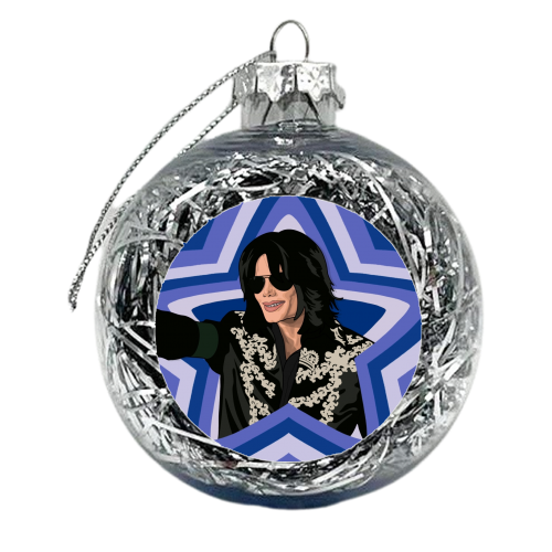 Musical stars Michael Jackson - xmas bauble by The Girl Next Draw
