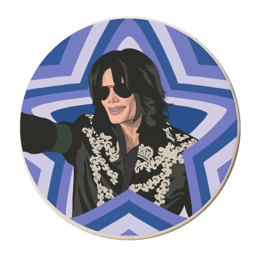 Musical stars Michael Jackson - personalised beer coaster by The Girl Next Draw