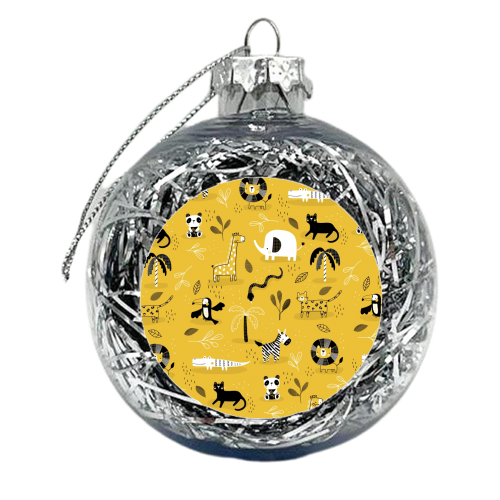 Mustard safari - xmas bauble by Jessica Moorhouse