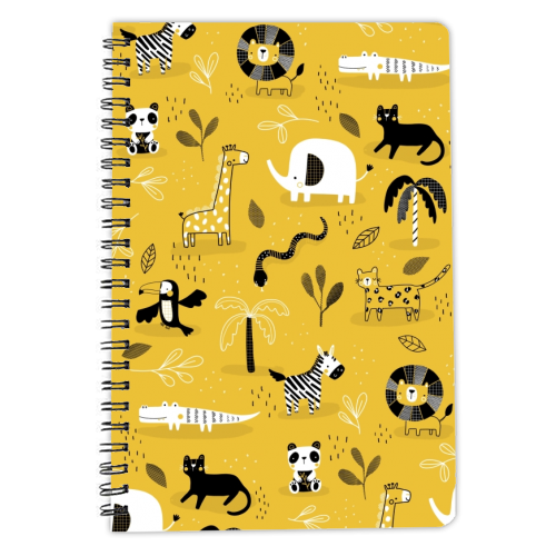 Mustard safari - personalised A4, A5, A6 notebook by Jessica Moorhouse