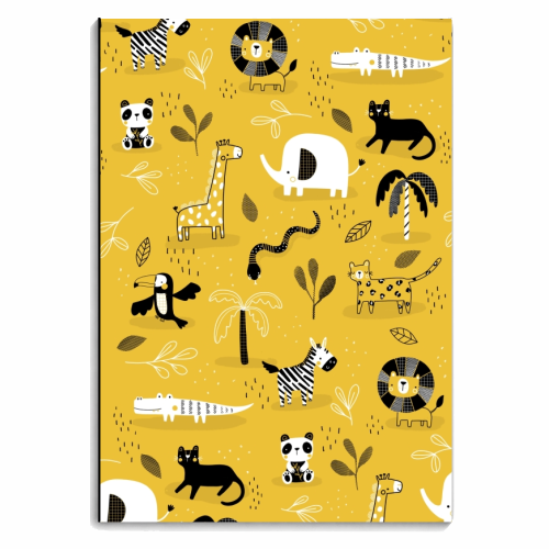 Mustard safari - personalised A4, A5, A6 notebook by Jessica Moorhouse