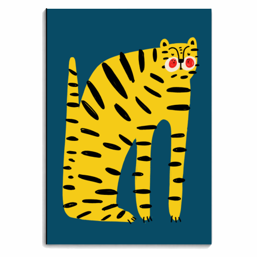Mustard Tiger Stripes - personalised A4, A5, A6 notebook by Nichola Cowdery