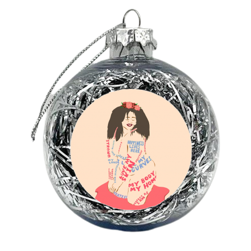 My Body My Home - xmas bauble by minniemorris art
