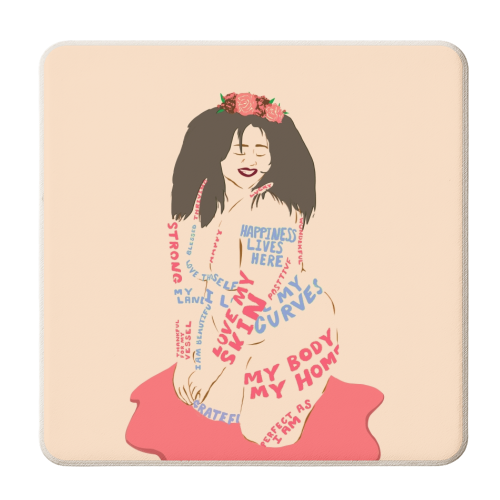 My Body My Home - personalised beer coaster by minniemorris art