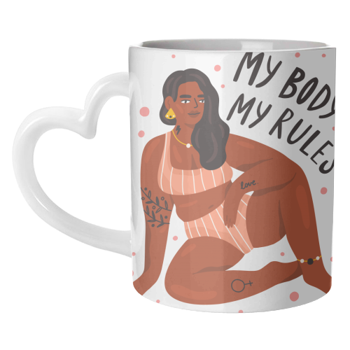 My Body My Rules - unique mug by Alice Palazon