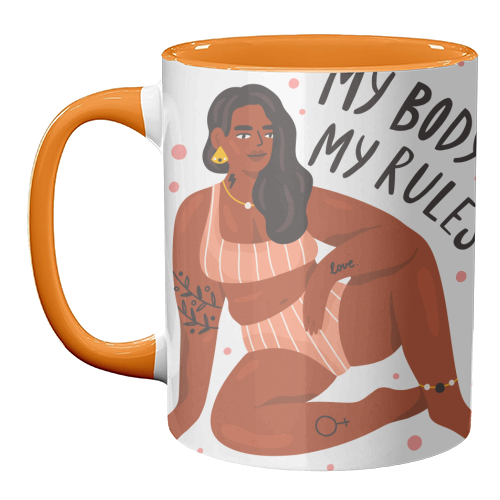 My Body My Rules - unique mug by Alice Palazon