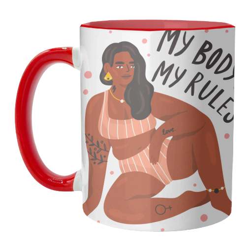 My Body My Rules - unique mug by Alice Palazon