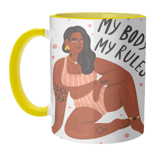 My Body My Rules - unique mug by Alice Palazon