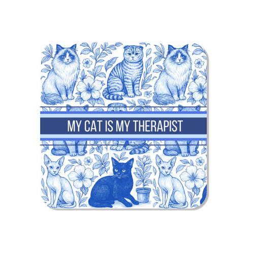 My Cat Is My Therapist toile - Magnet by Lilly Rose