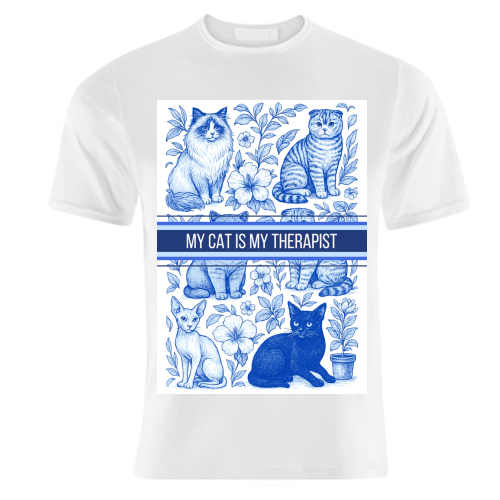 My Cat Is My Therapist toile - unique t shirt by Lilly Rose