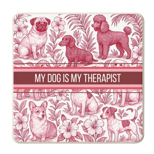 My Dog is my therapist - personalised beer coaster by Lilly Rose