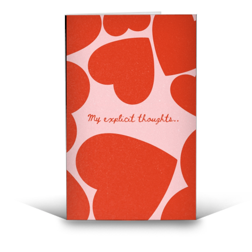 My explicit thoughts.. - funny greeting card by Lilly Rose