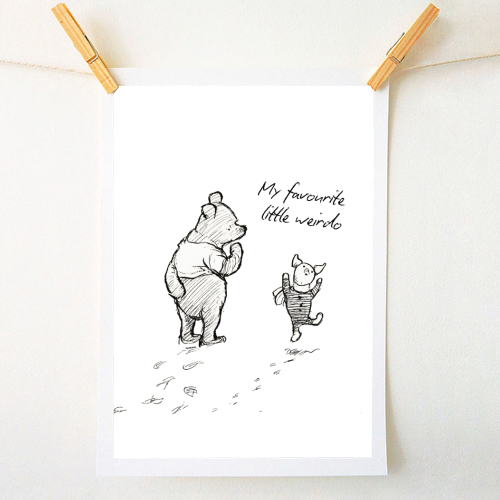 My Favourite Little Weirdo - A1 - A4 art print by Ms Doodle