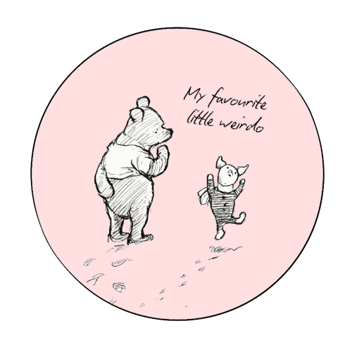 My Favourite Little Weirdo - Circle Sticker by Ms Doodle