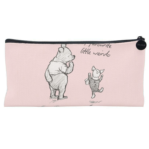 My Favourite Little Weirdo - flat pencil case by Ms Doodle