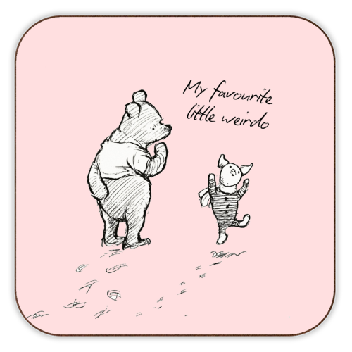 My Favourite Little Weirdo - personalised beer coaster by Ms Doodle