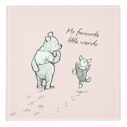 My Favourite Little Weirdo - personalised beer coaster by Ms Doodle