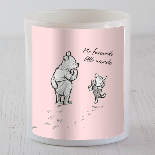 My Favourite Little Weirdo - scented candle by Ms Doodle