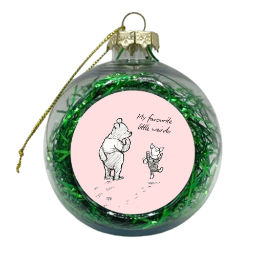 My Favourite Little Weirdo - xmas bauble by Ms Doodle