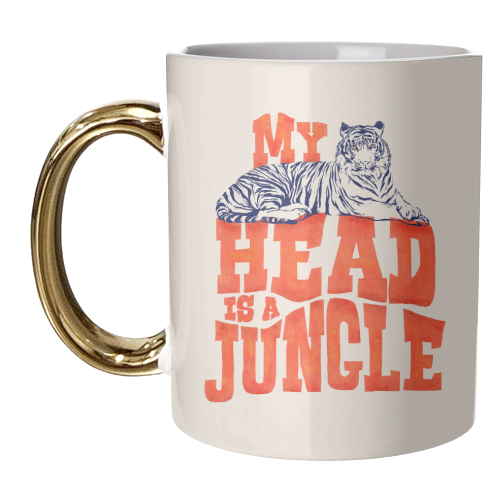 My Head Is A Jungle - unique mug by Ania Wieclaw
