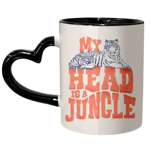 My Head Is A Jungle - unique mug by Ania Wieclaw