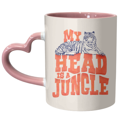 My Head Is A Jungle - unique mug by Ania Wieclaw