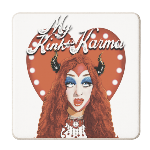 My Kink is Karma (transparent background) - personalised beer coaster by ARTECCO