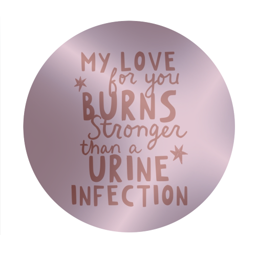 My love for you funny Valentine gift - Circle Sticker by Giddy Kipper