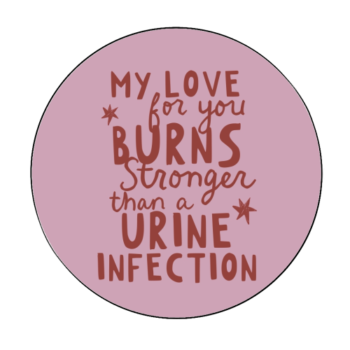 My love for you funny Valentine gift - Circle Sticker by Giddy Kipper