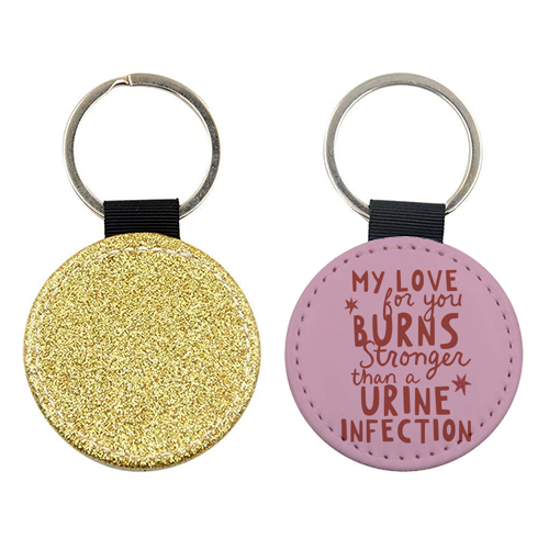 My love for you funny Valentine gift - keyring by Giddy Kipper