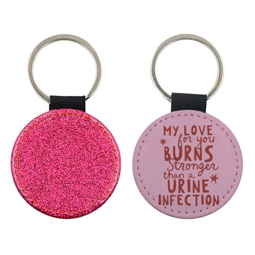 My love for you funny Valentine gift - keyring by Giddy Kipper