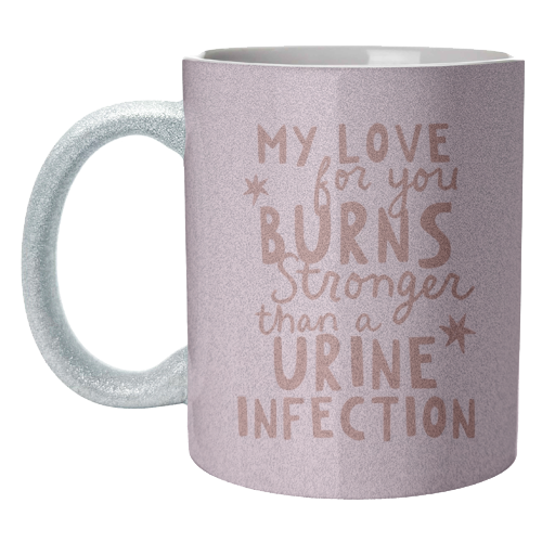 My love for you funny Valentine gift - unique mug by Giddy Kipper