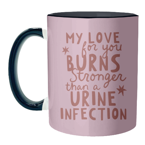 My love for you funny Valentine gift - unique mug by Giddy Kipper