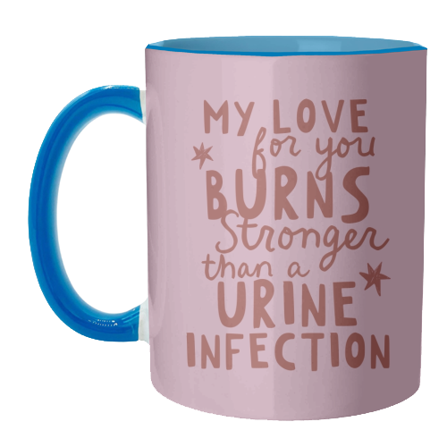 My love for you funny Valentine gift - unique mug by Giddy Kipper