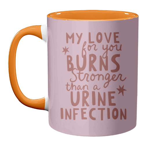 My love for you funny Valentine gift - unique mug by Giddy Kipper