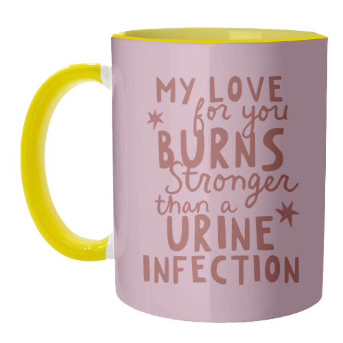 My love for you funny Valentine gift - unique mug by Giddy Kipper