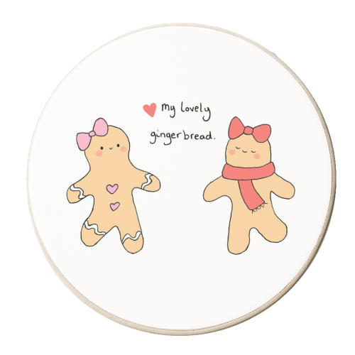 my lovely gingerbread (gingerbread ladies) - personalised beer coaster by Ellie Bednall