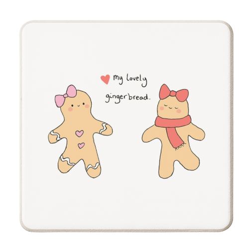 my lovely gingerbread (gingerbread ladies) - personalised beer coaster by Ellie Bednall