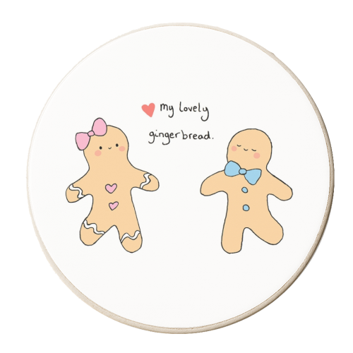 my lovely gingerbread - personalised beer coaster by Ellie Bednall