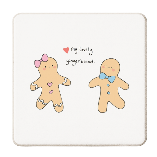 my lovely gingerbread - personalised beer coaster by Ellie Bednall