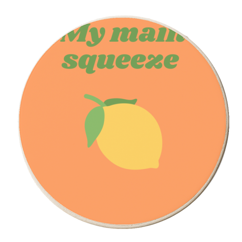 My main squeeze - personalised beer coaster by Proper Job Studio