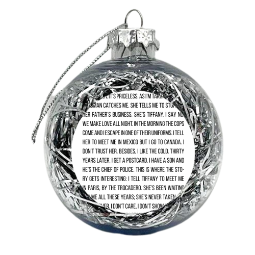 My Perfect Crime by Dwight Schrute, The Office - xmas bauble by Toni Scott