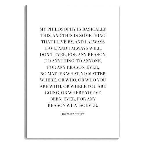 My Philosophy Is Basically This... -Michael Scott, The Office Quote - personalised A4, A5, A6 notebook by Toni Scott
